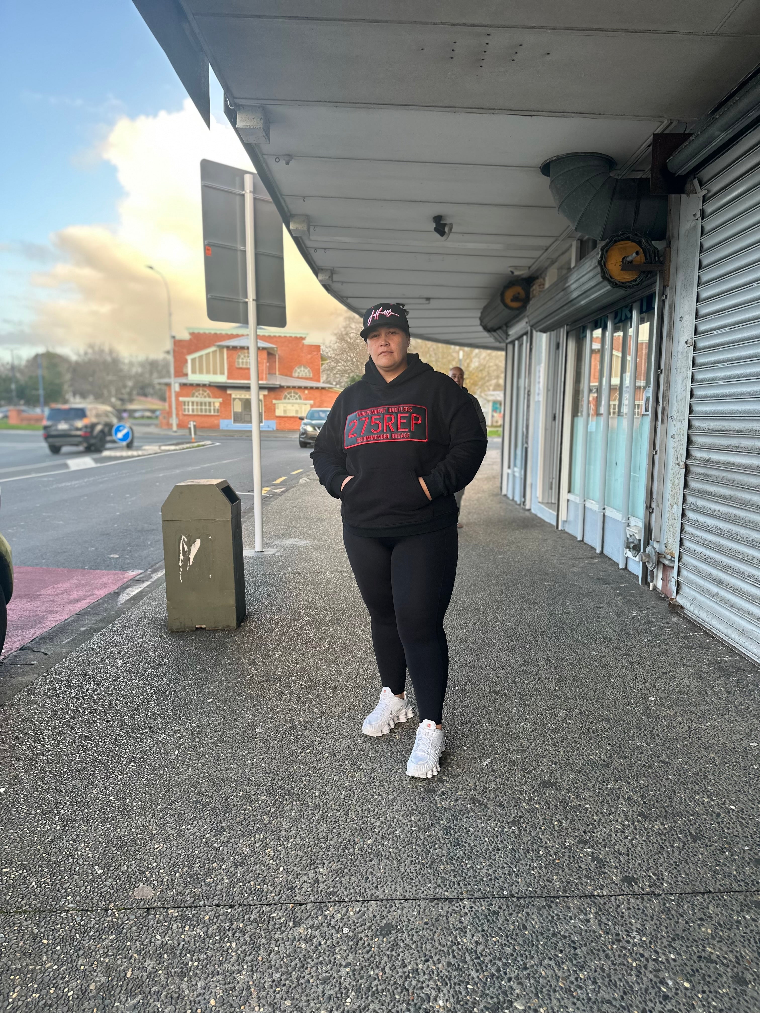 275REP Number Plate Hoody – Red on Black (On ON Blank)