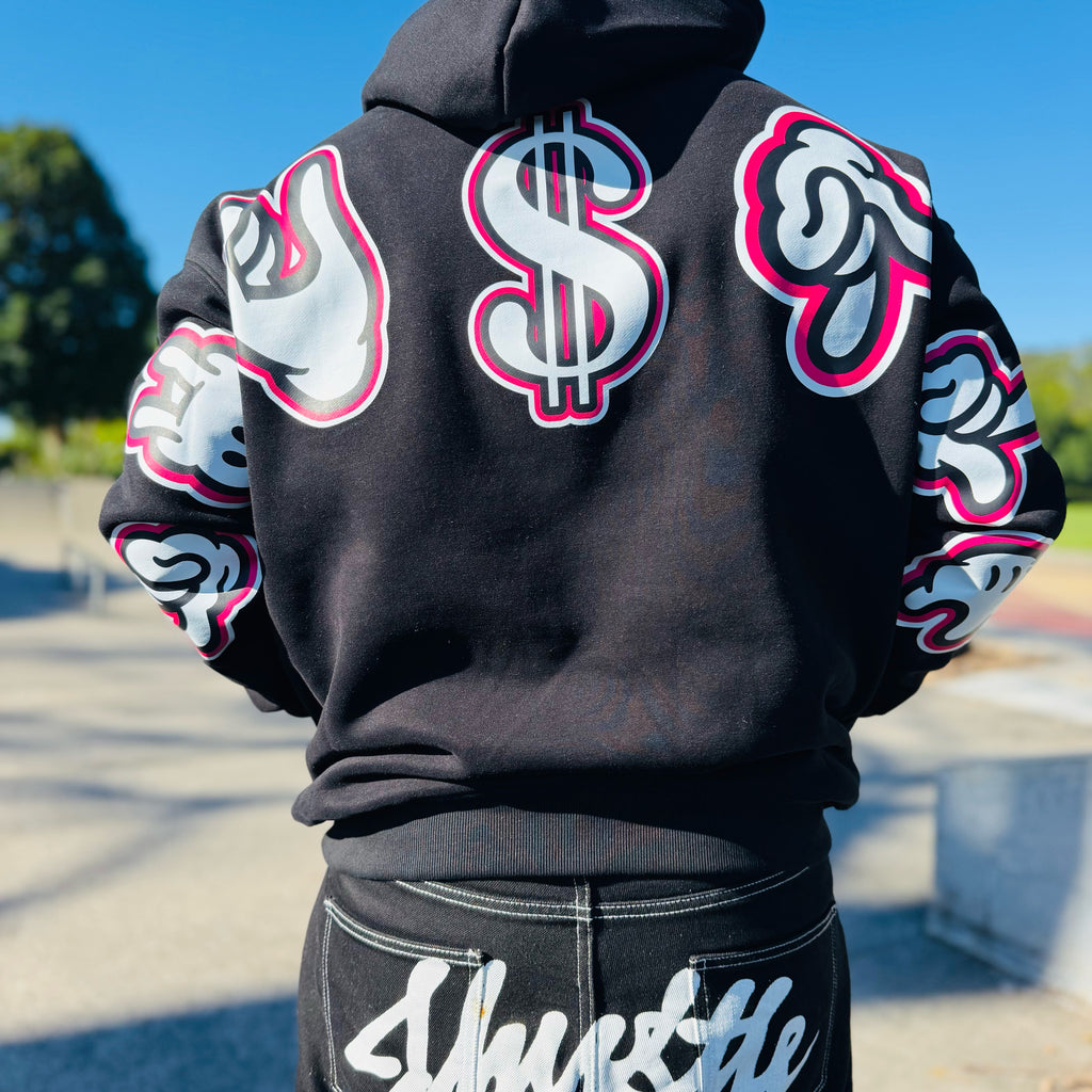 J-Hustle Gloves On Heavyweight Hoodie