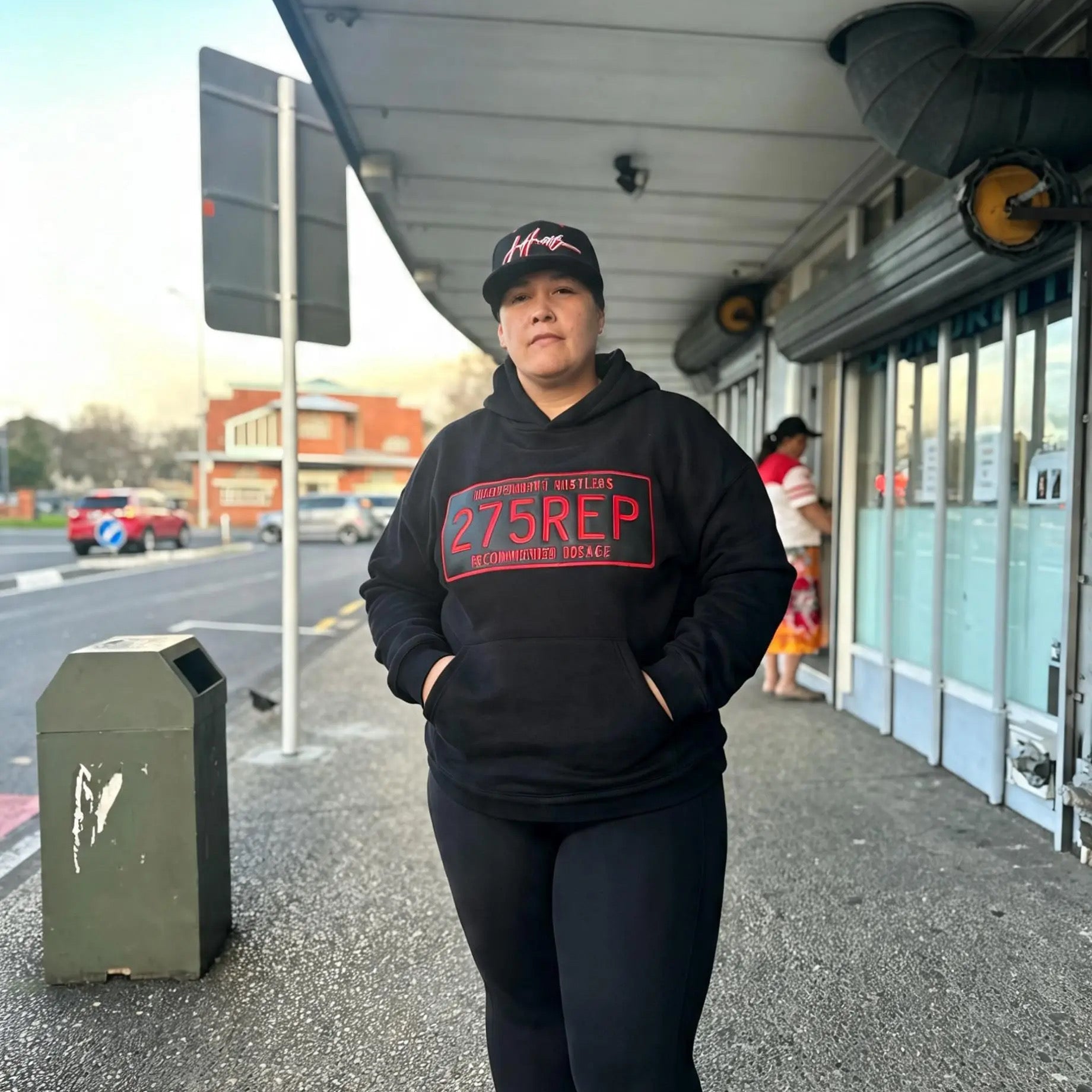 J-Hustle 275REP Number Plate Hoodie – Red
